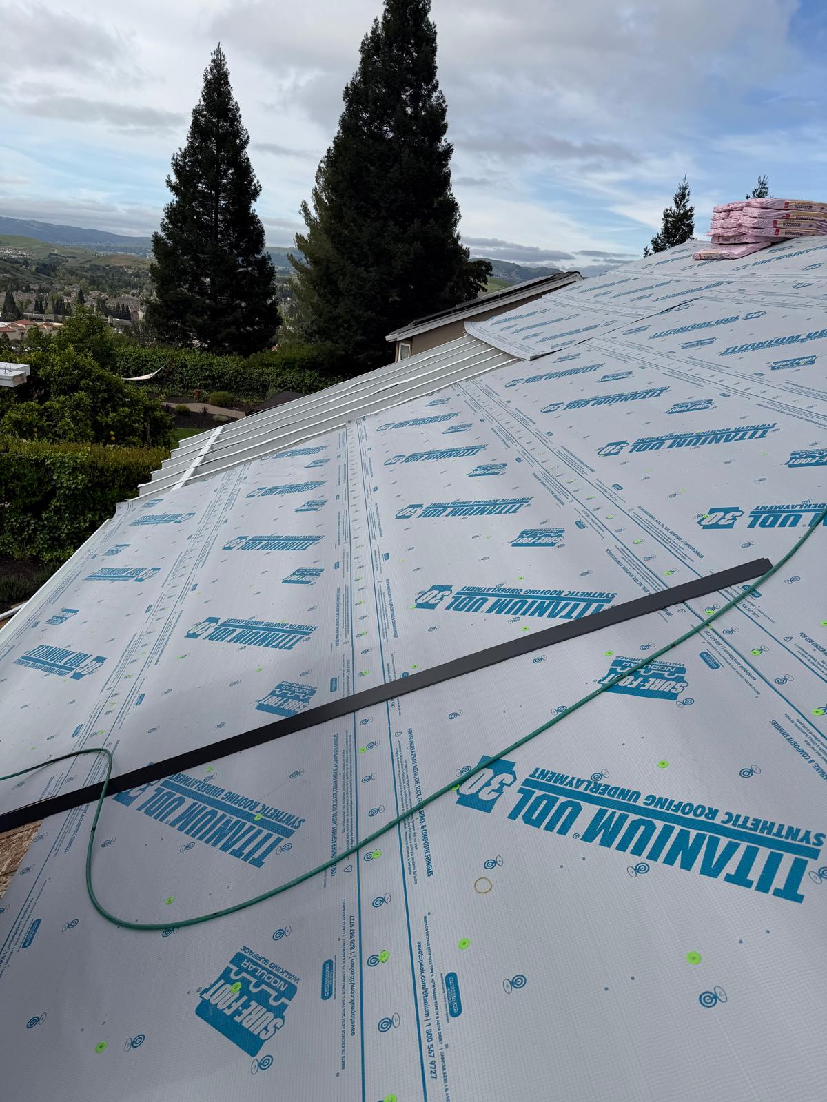 Aging residential roof being evaluated for replacement