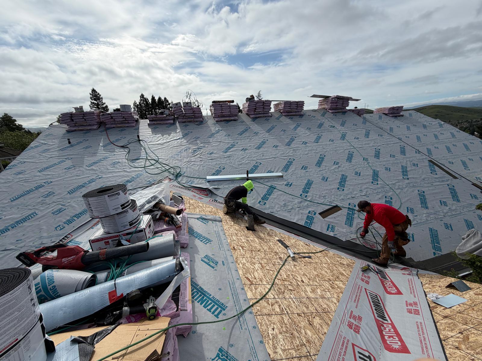 Commercial roof replacement in Walnut Creek, CA