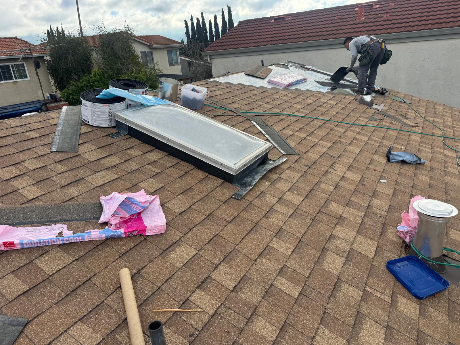 Residential roofing services for a home in Costa Mesa California