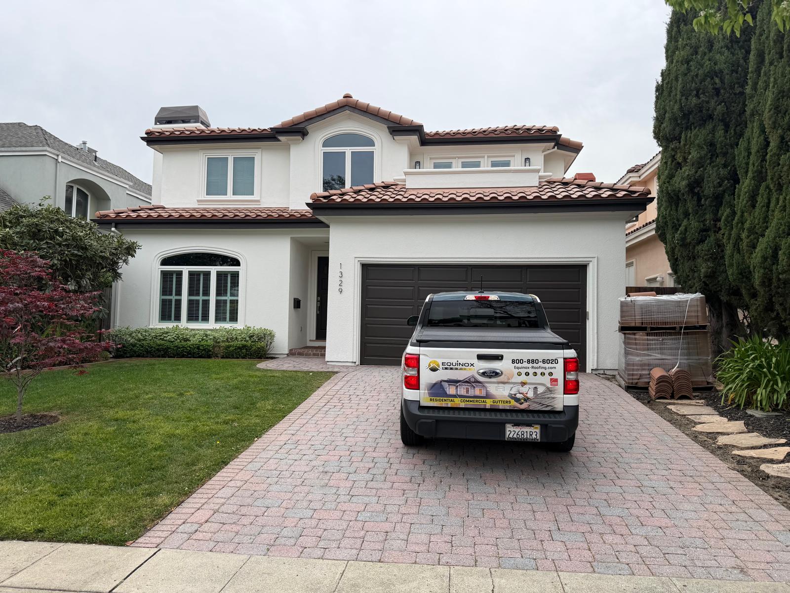 Tile roof on a residential property in San Jose